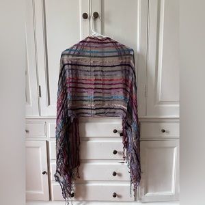 Multi colored rayon scarf